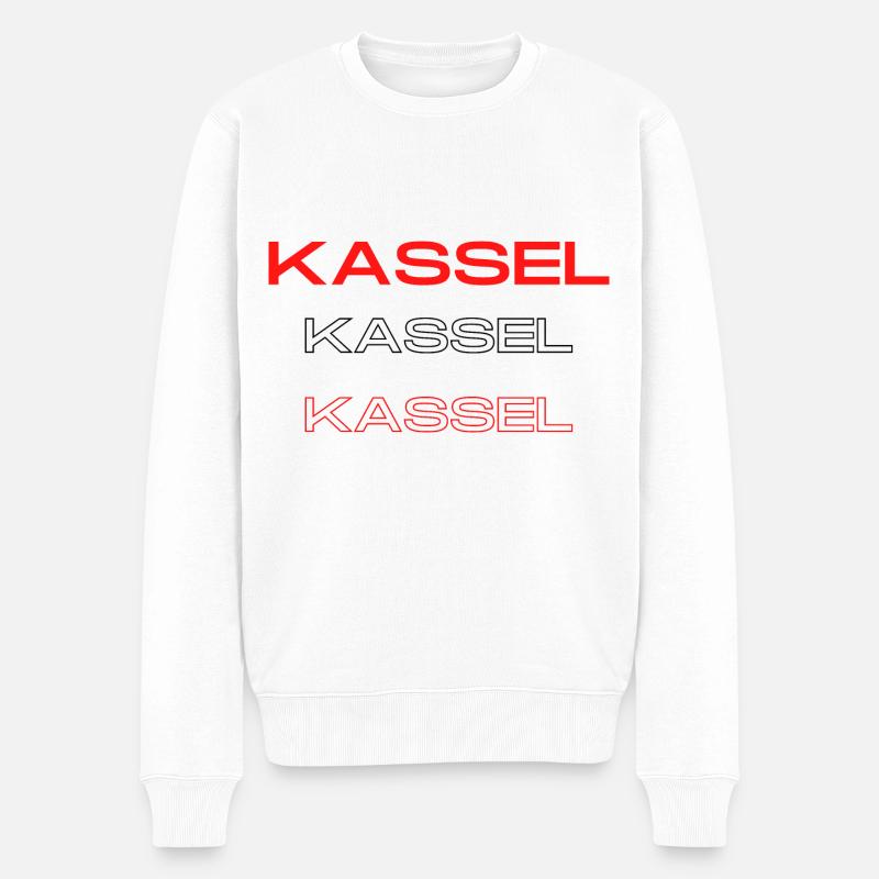 Kassel - Männer Premium Bio Pullover - Weiß