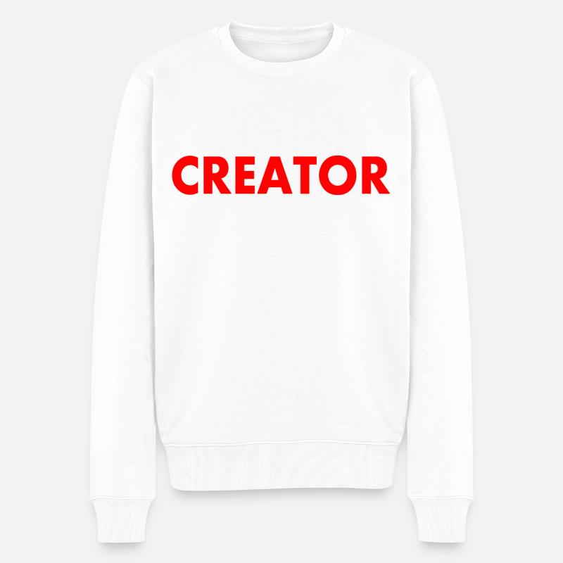 Creator - Pull Premium bio Homme - blanc