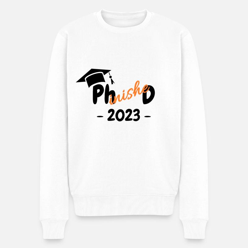 Abschluss Doktor Phinished 2023 - Männer Premium Bio Pullover - Weiß