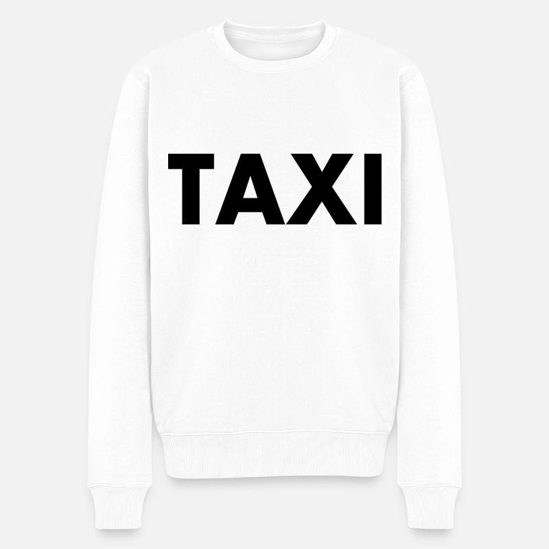 Taxi - Männer Premium Bio Pullover - Weiß