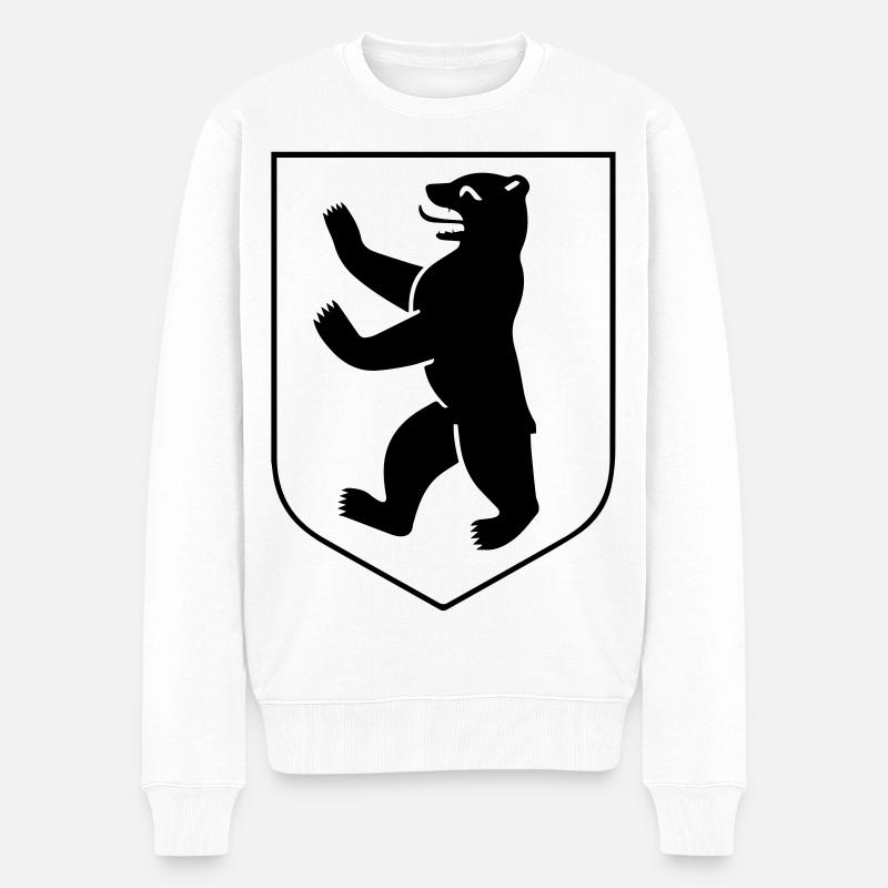 Berliner Bär - Berliner Wappen - Männer Premium Bio Pullover - Weiß