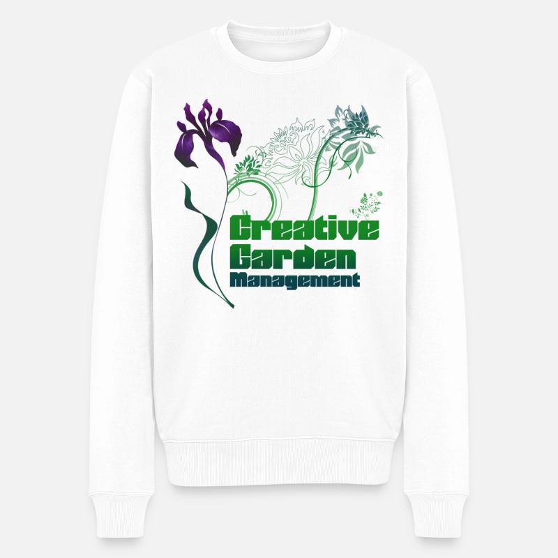 Creative Garden Management - Männer Premium Bio Pullover - Weiß