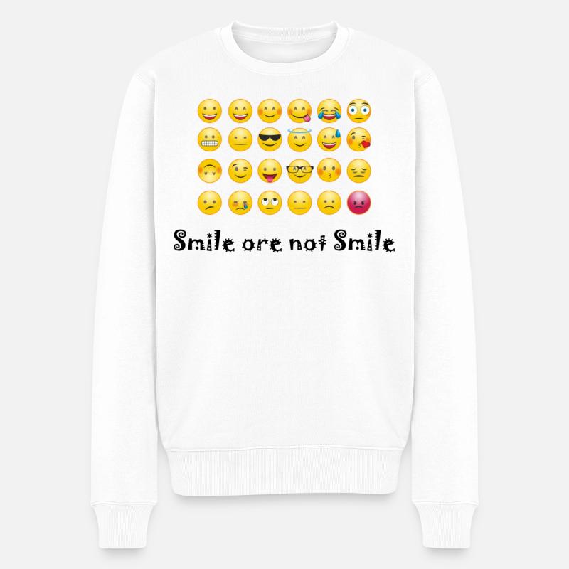Smiley - Pull Premium bio Homme - blanc