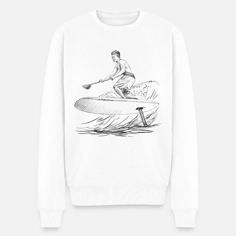 foiling - Männer Premium Bio Pullover - Weiß