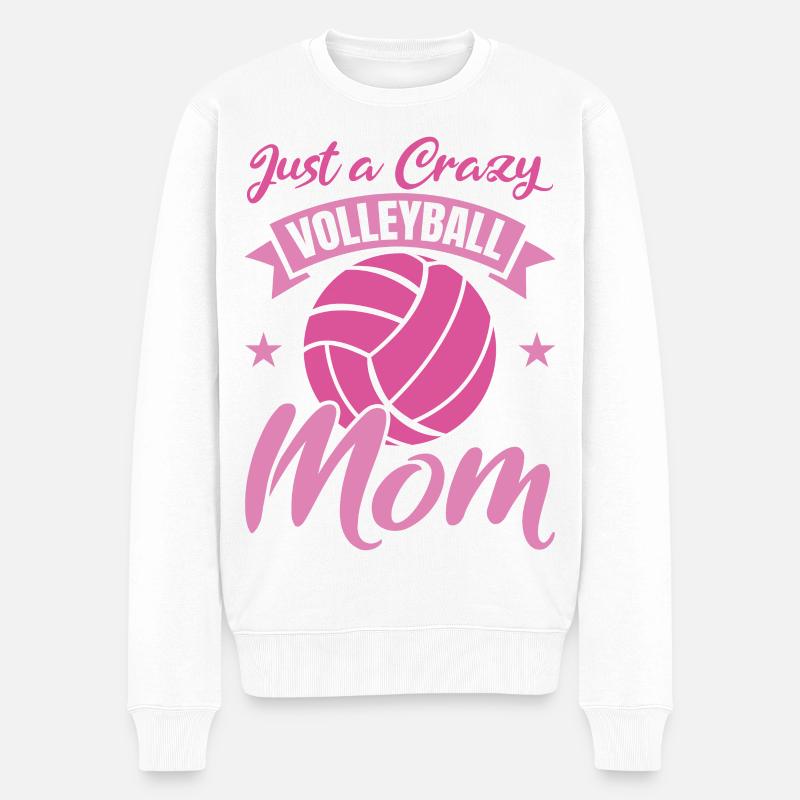 Drôle de maman de volleyball - Pull Premium bio Homme - blanc