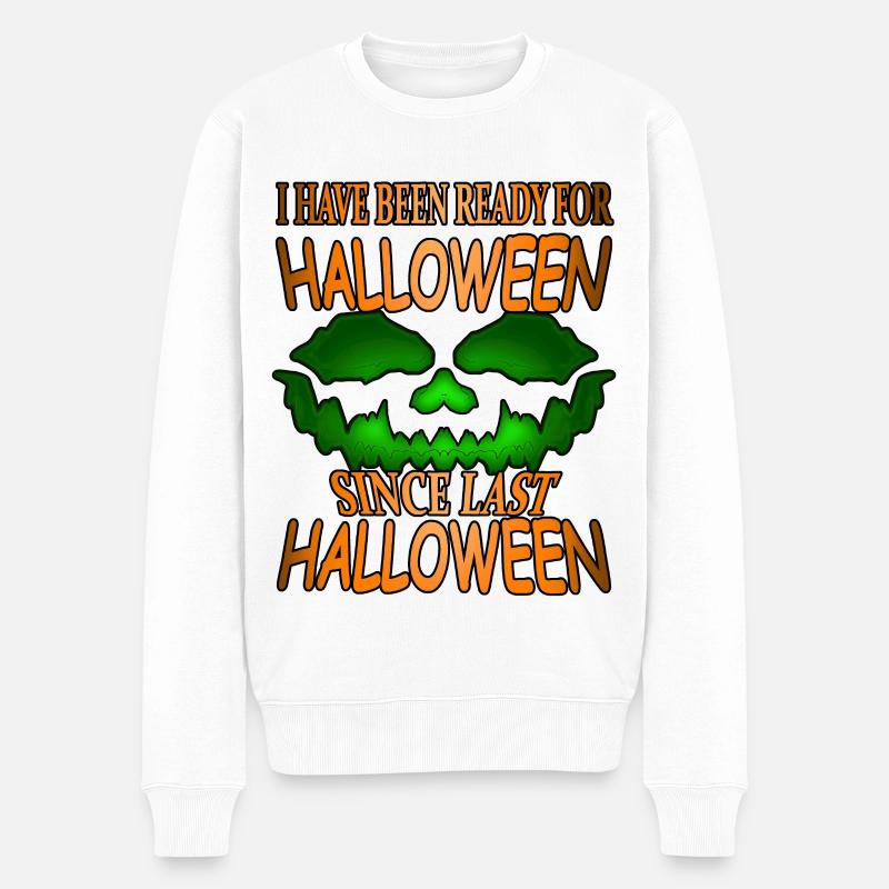 ready for Halloween Shirt - Männer Premium Bio Pullover - Weiß