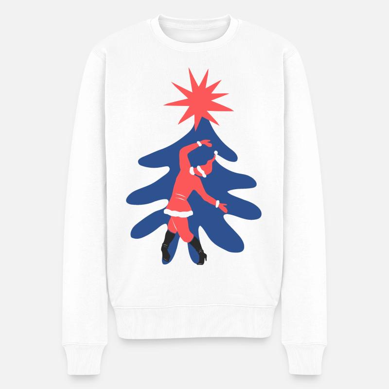 Père Noël dansant - Pull Premium bio Homme - blanc