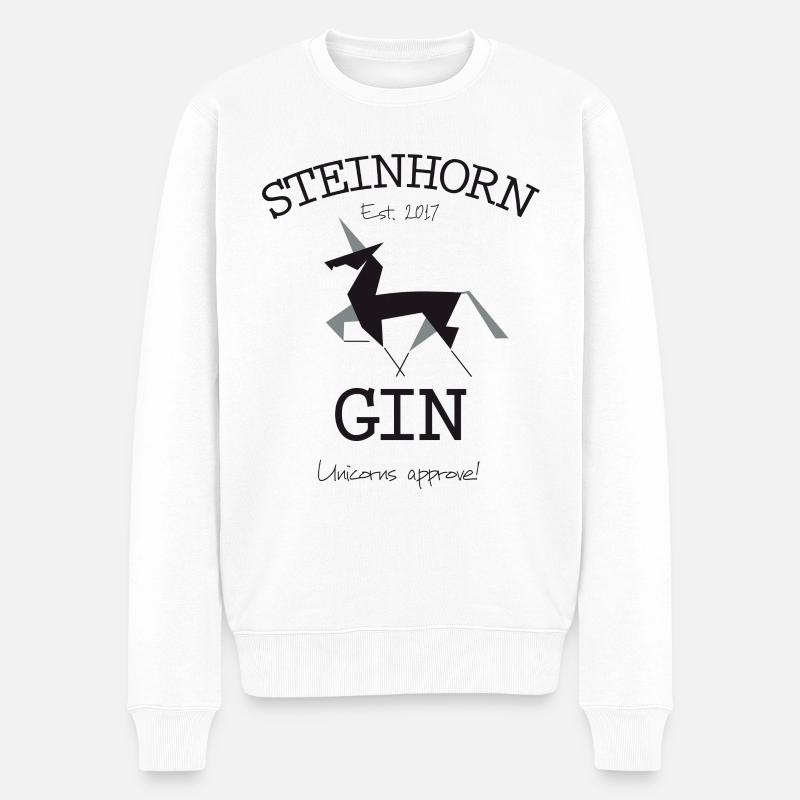Steinhorn Gin - Est. 2017 - Männer Premium Bio Pullover - Weiß