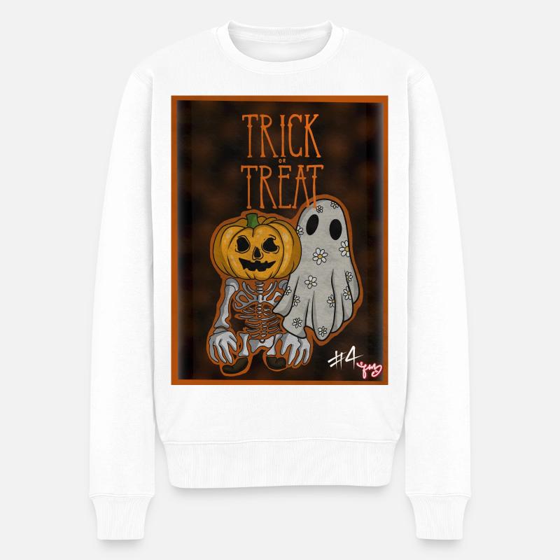 HALLOWEEN - Pull Premium bio Homme - blanc