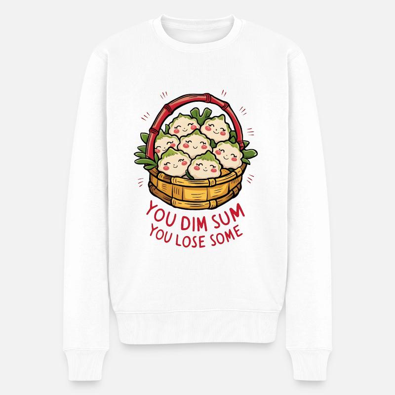 You Dim Sum, You Lose Some - Männer Premium Bio Pullover - Weiß