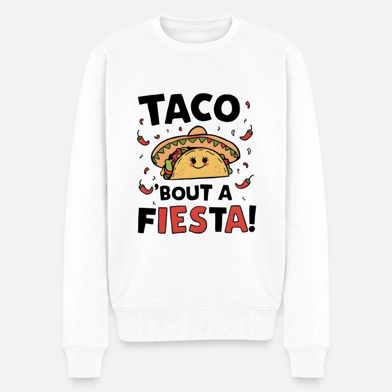 Taco 'bout a Fiesta! - Männer Premium Bio Pullover - Weiß