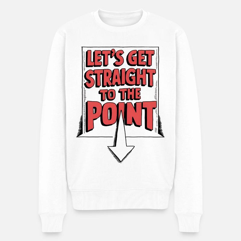 Allons droit au but - Pull Premium bio Homme - blanc