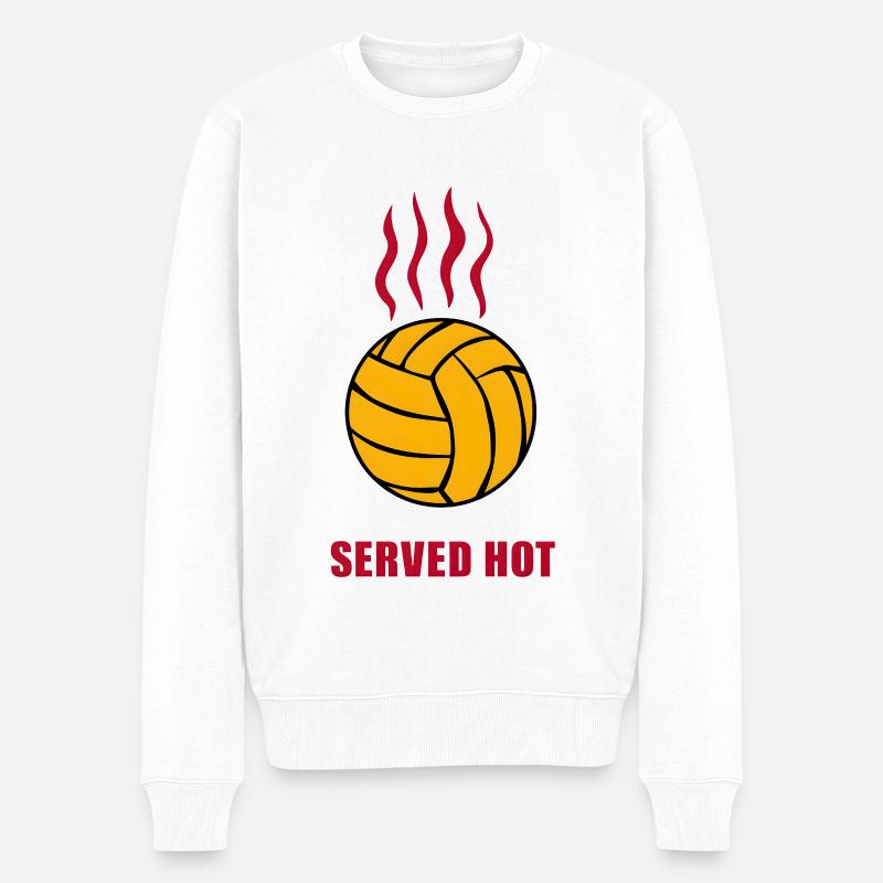 Served Hot - Männer Premium Bio Pullover - Weiß