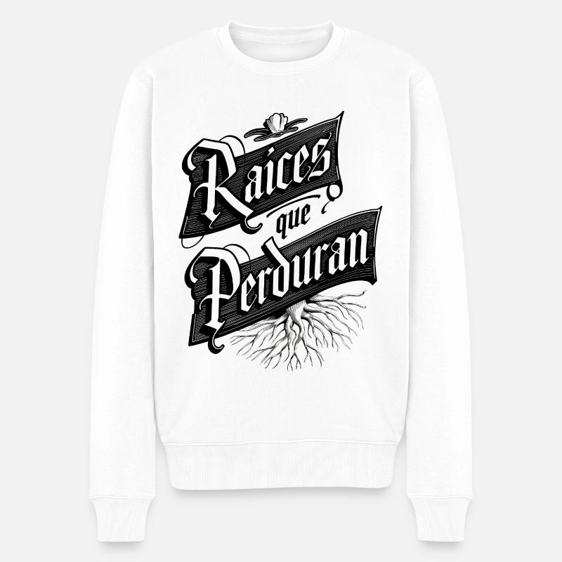 Raíces que Perduran - Pull Premium bio Homme - blanc
