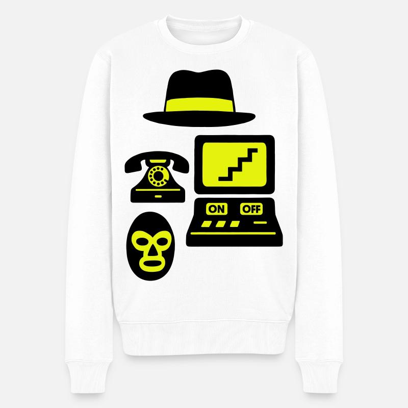 Icônes étranges - Pull Premium bio Homme - blanc