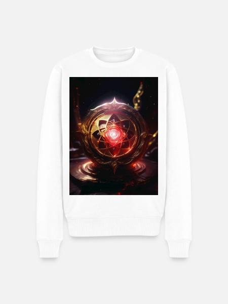 Wurzelchakra – Muladhara: Feuer der Erde - Männer Premium Bio Pullover - Weiß
