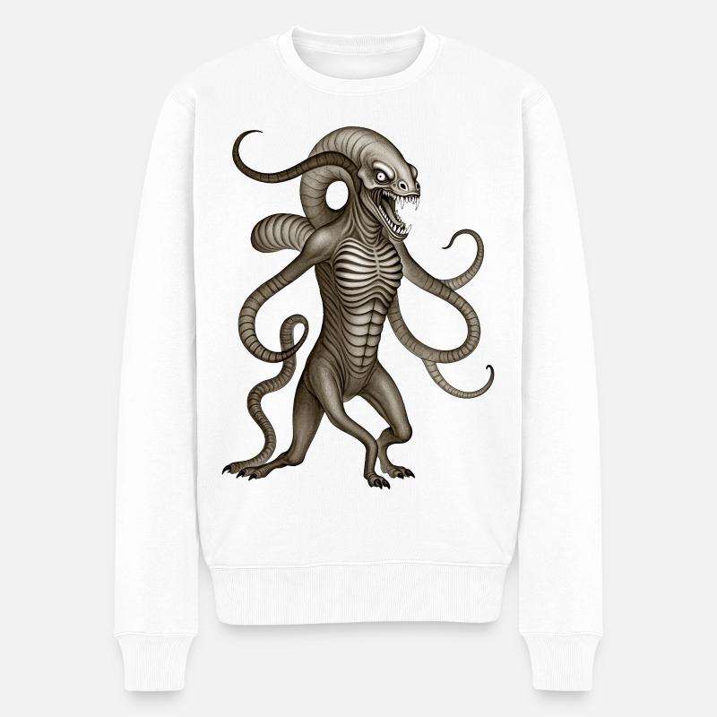 BUG #7 - dark hell - Pull Premium bio Homme - blanc