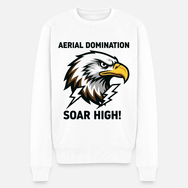 Luftbeherrschung Adler Royal Force - Männer Premium Bio Pullover - Weiß