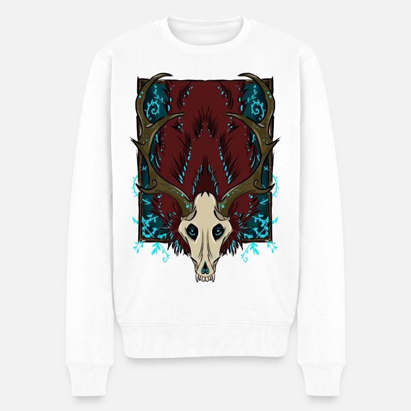 Wendigo - Männer Premium Bio Pullover - Weiß