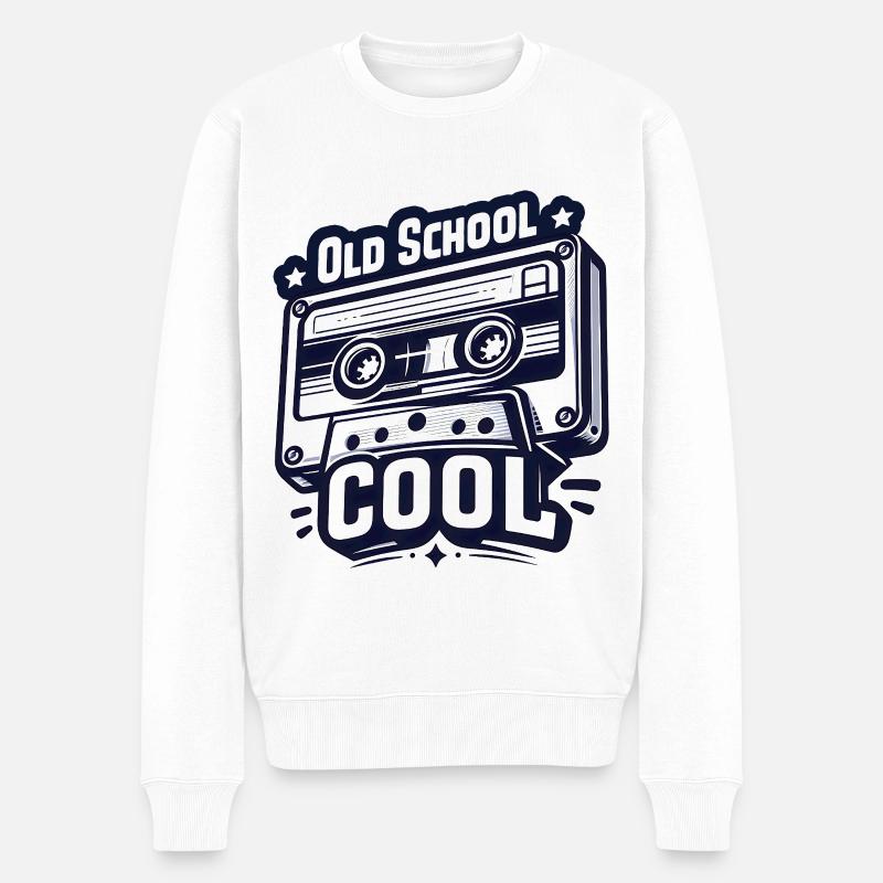 Cassettes rétro - Pull Premium bio Homme - blanc