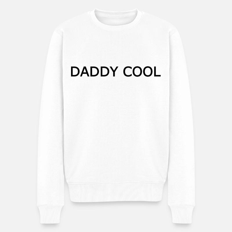 Daddy cool - Männer Premium Bio Pullover - Weiß