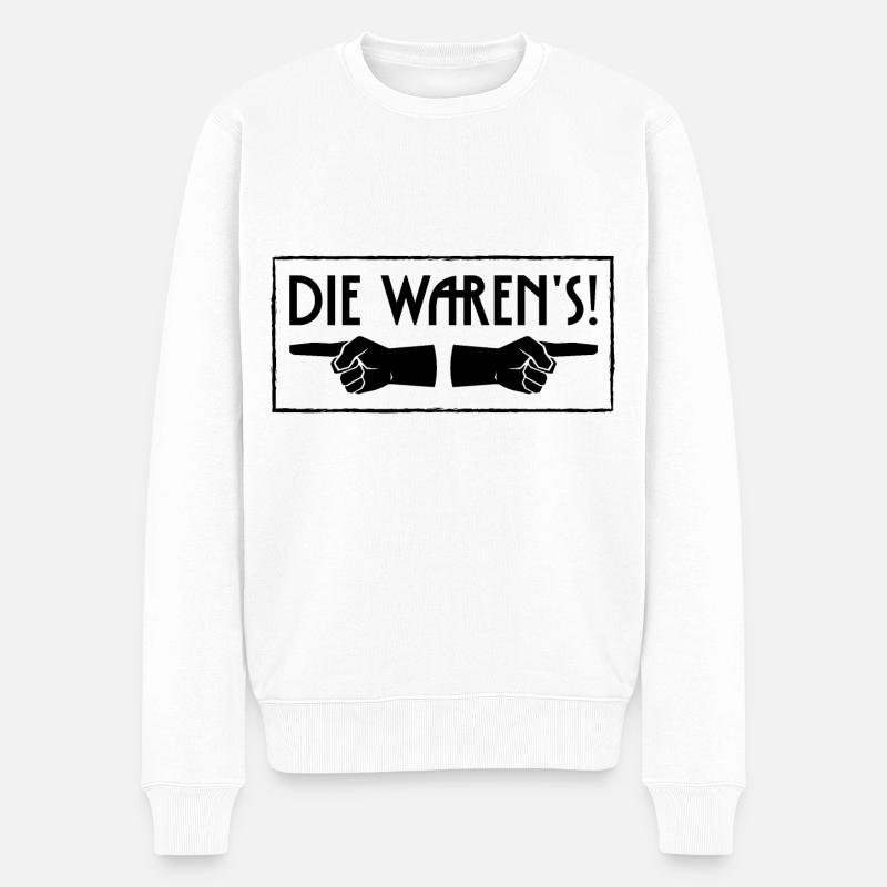 Die waren's - Männer Premium Bio Pullover - Weiß