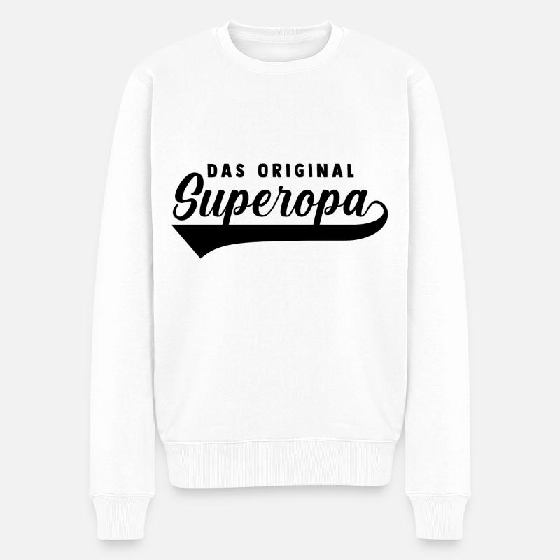 Papy Papy - Pull Premium bio Homme - blanc