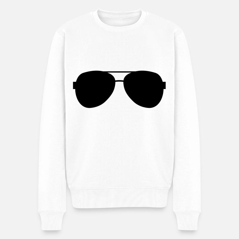 Sonnenbrille - Männer Premium Bio Pullover - Weiß