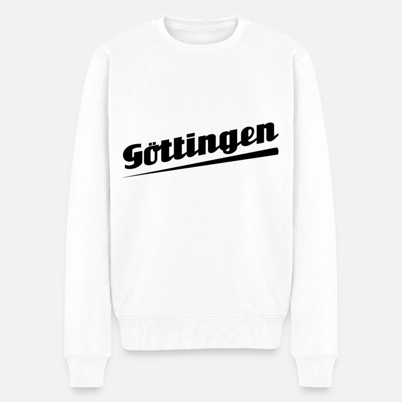 Göttingen - Textdesign mit Stadtnamen - Männer Premium Bio Pullover - Weiß