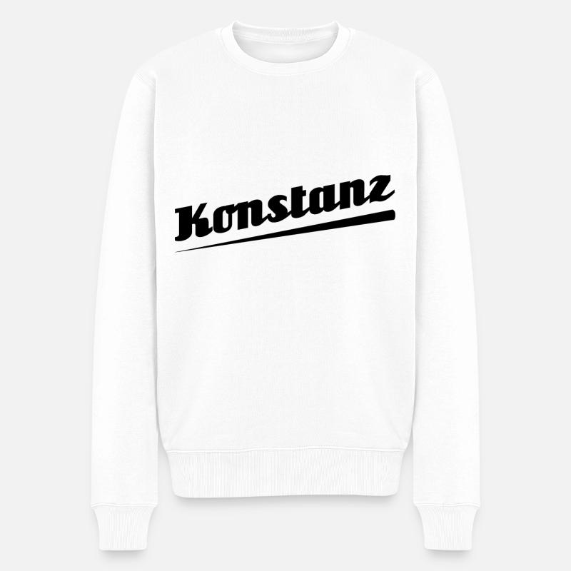 Konstanz - Textdesign mit Stadtnamen - Männer Premium Bio Pullover - Weiß