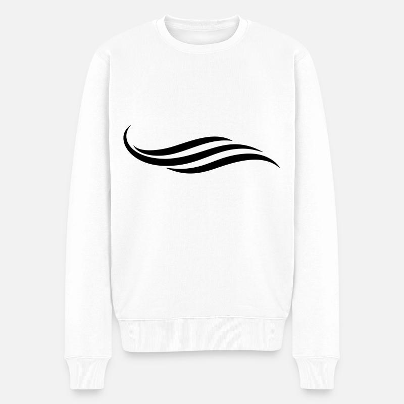Symbole de la vague - Pull Premium bio Homme - blanc