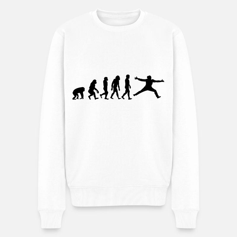 Développement de l'évolution du gardien de but de handball - Pull Premium bio Homme - blanc