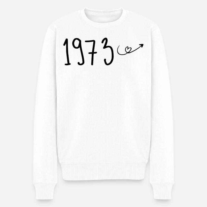 1973 Jubiläum 1973 Retro 1973 - Männer Premium Bio Pullover - Weiß
