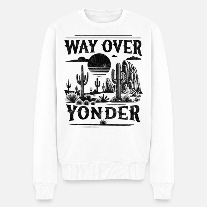 Weit drüben - Männer Premium Bio Pullover - Weiß