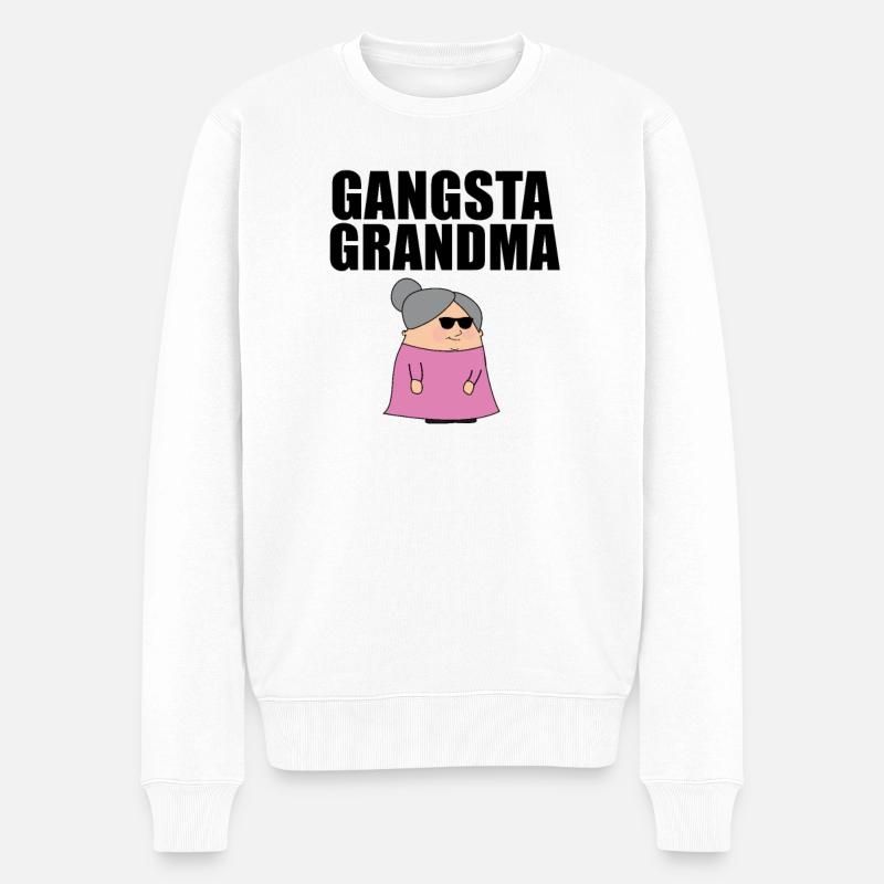 Coolste Großmutter Oma Gangster Geschenk - Männer Premium Bio Pullover - Weiß