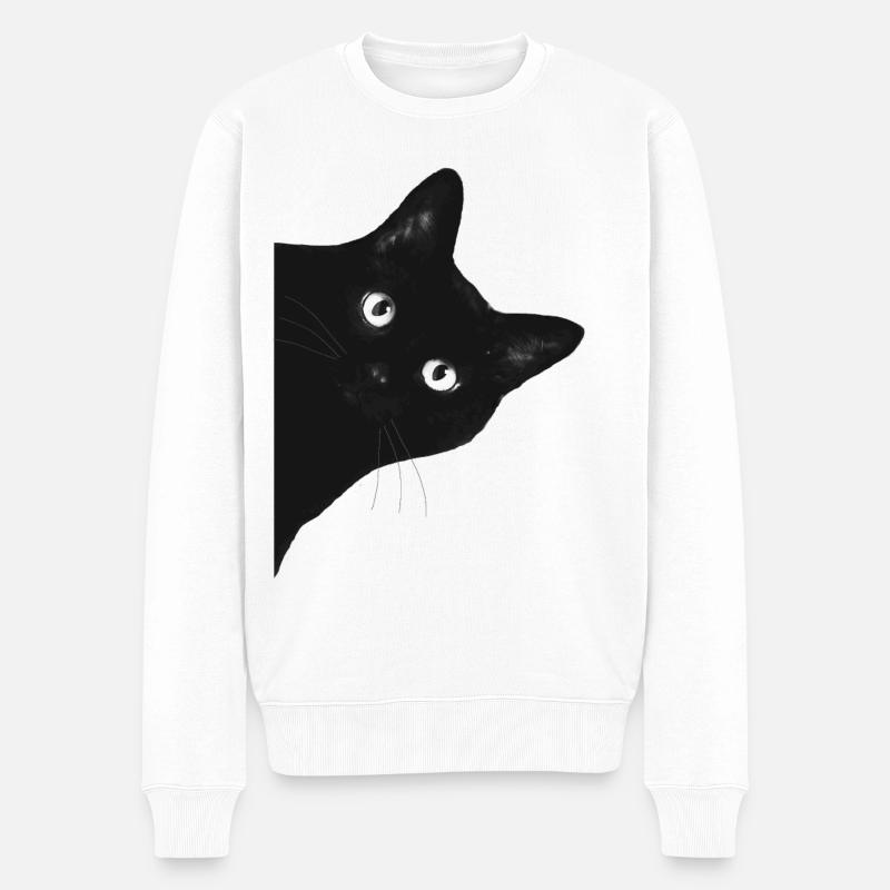 chat - Pull Premium bio Homme - blanc