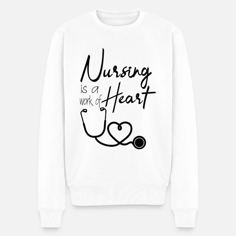 Travail d'infirmière - Pull Premium bio Homme - blanc