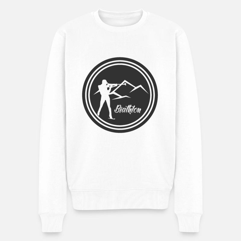 Le biathlon - Pull Premium bio Homme - blanc
