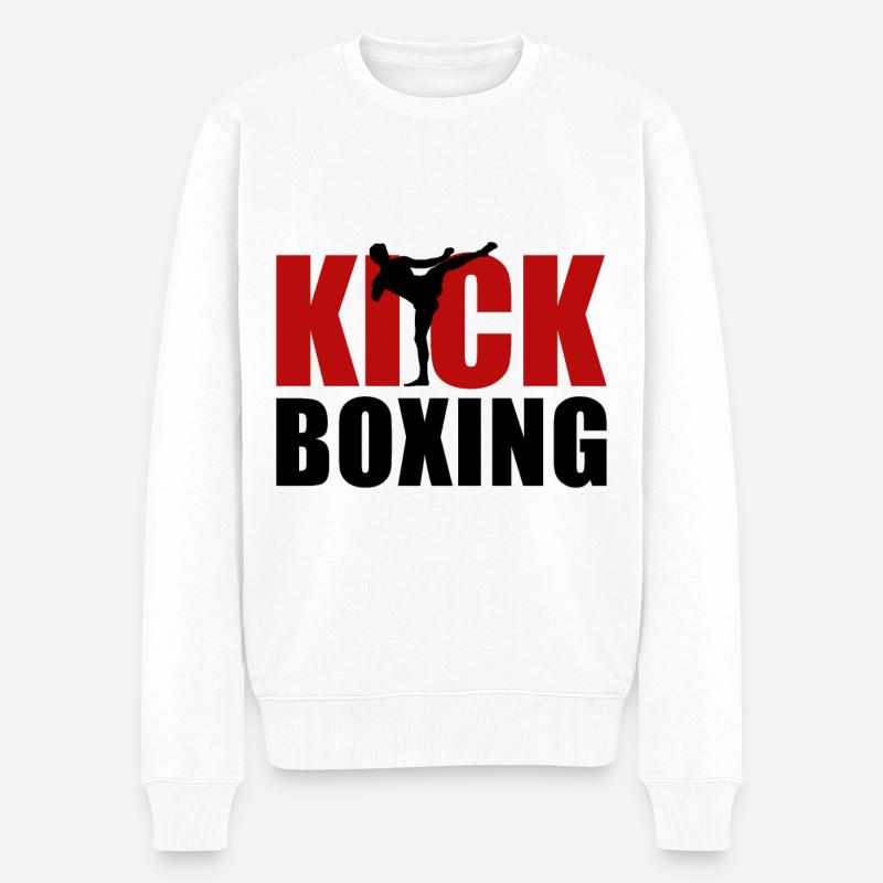 Kickboxen - Männer Premium Bio Pullover - Weiß