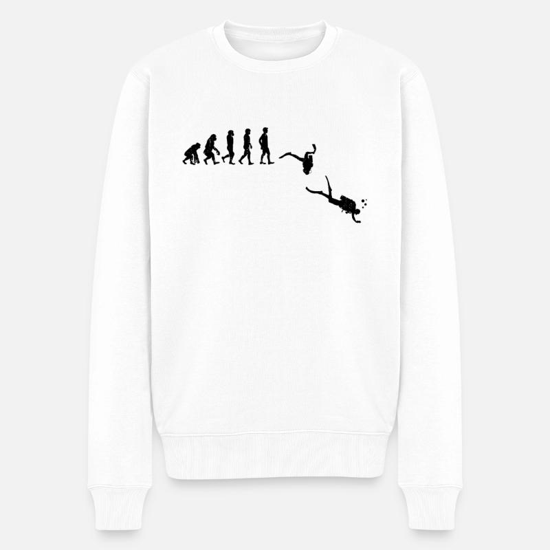 Evolution divers - Men's Premium Organic Jumper - white