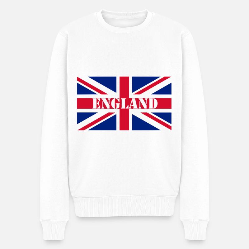 Drapeau de l'Angleterre - Pull Premium bio Homme - blanc