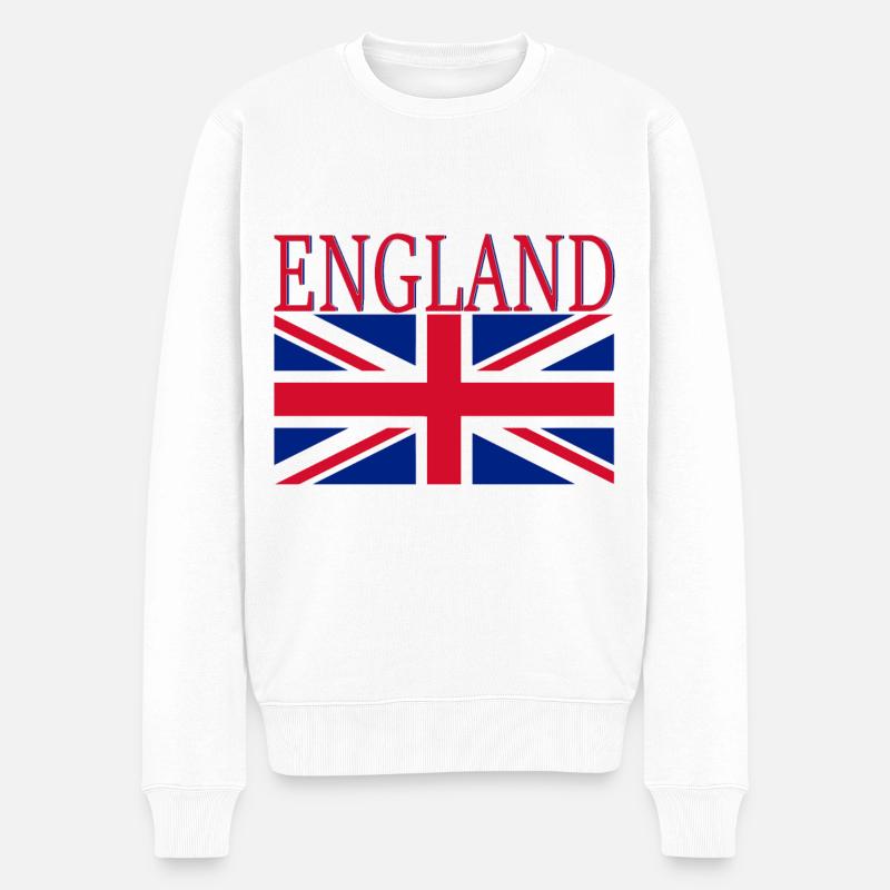 Drapeau de l'Angleterre - Pull Premium bio Homme - blanc