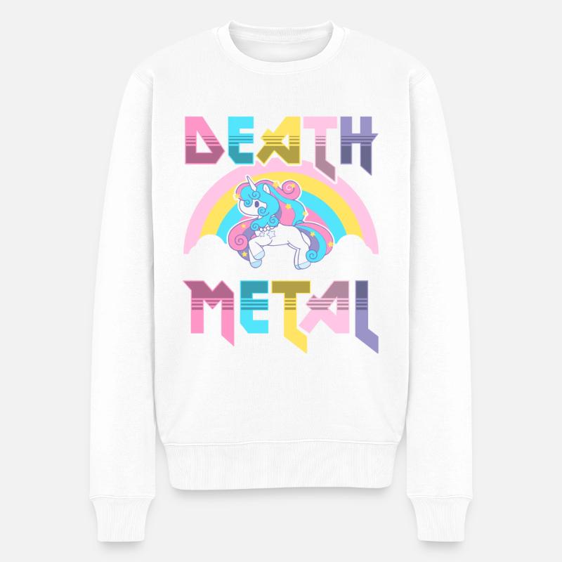 Death metal - Pull Premium bio Homme - blanc