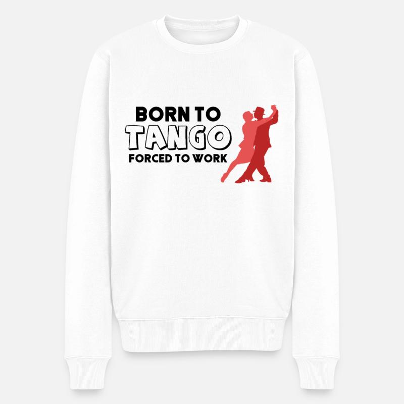 Tango - Männer Premium Bio Pullover - Weiß