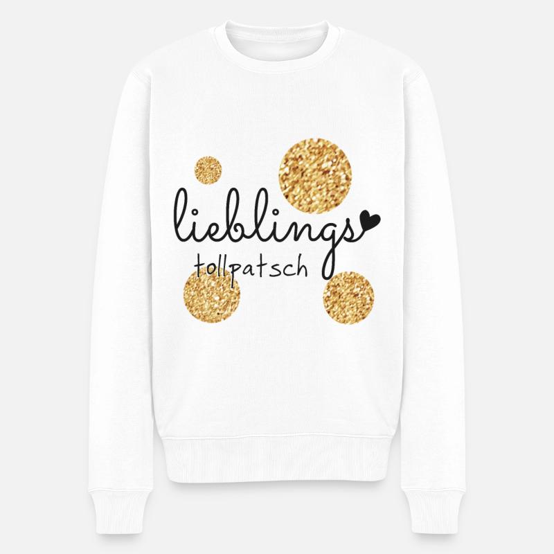 Lieblings Tollpatsch - Männer Premium Bio Pullover - Weiß