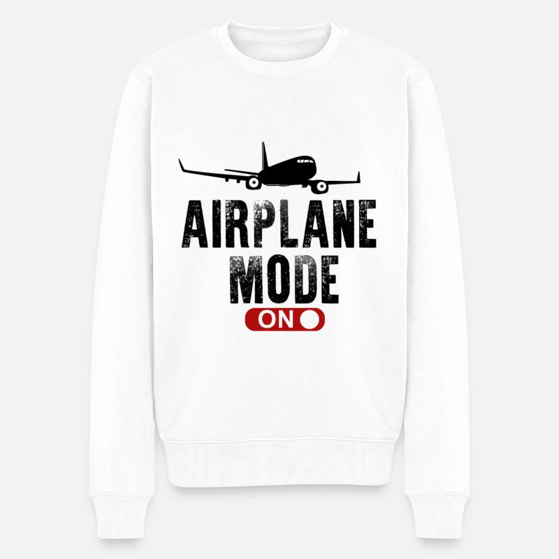 Mode avion activé - Pull Premium bio Homme - blanc