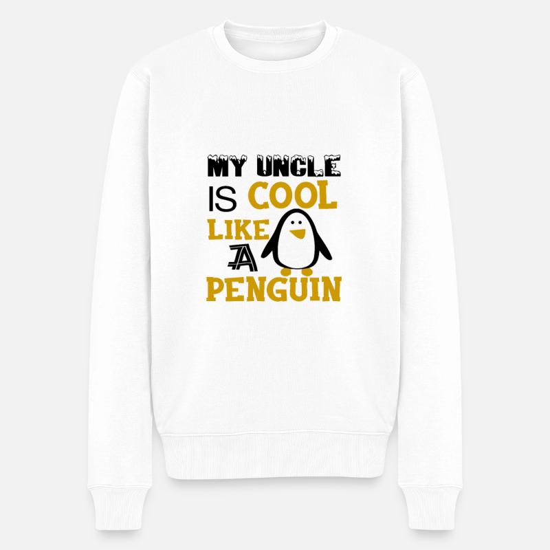 Mon oncle est cool comme un pingouin - Pull Premium bio Homme - blanc