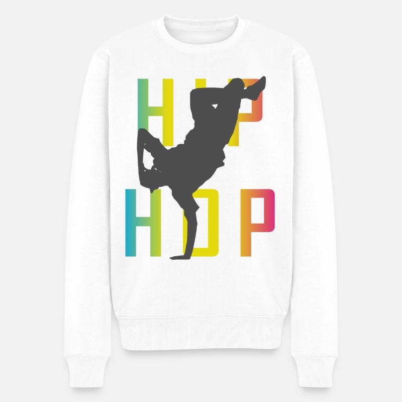 Hip Hop Dance - Pull Premium bio Homme - blanc