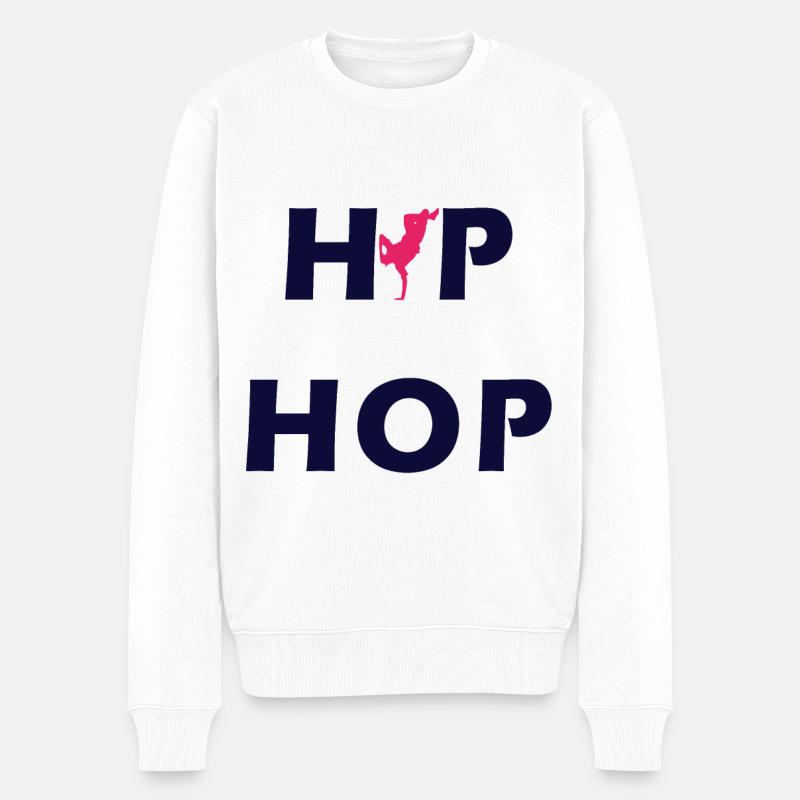 Hip hop - Männer Premium Bio Pullover - Weiß