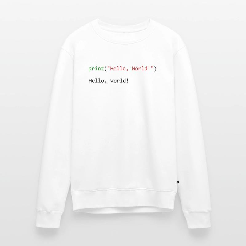 Programmeur de python cadeau Hello World Pull Premium bio Homme